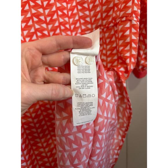 Original Penguin NWT Coral Geometric Pattern Shift Long Sleeves Dress Size 2 - Picture 11 of 11